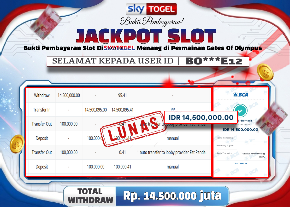 🏆 BUKTI KEMENANGAN Gates Of Olympus  MEMBER SKYTOGEL🏆