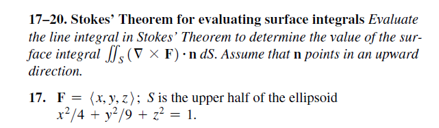 Solved Stokes Theorem For Evaluating Surface Integrals