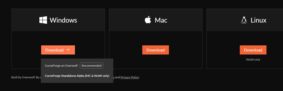 CurseForge Download Manually —