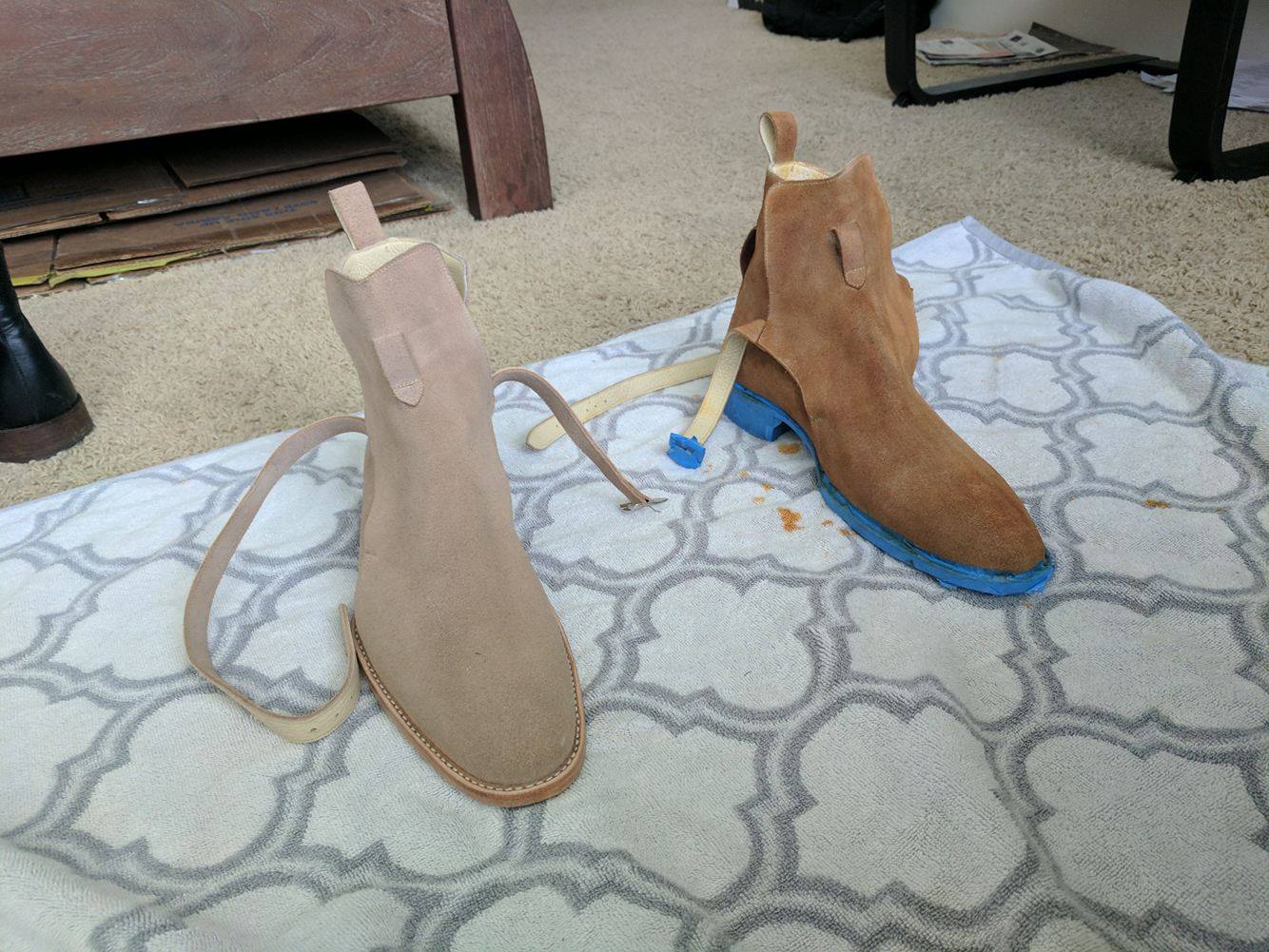 DIY Dyed My Own Suede Boots, You Can Too : r/malefashionadvice