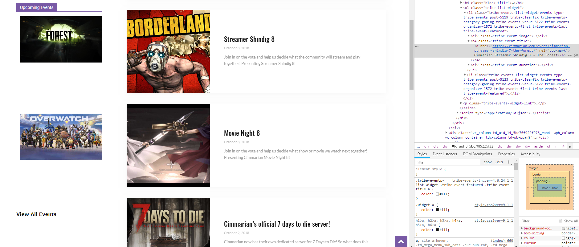 Google inspect elements show that something overwrites the widget with white.