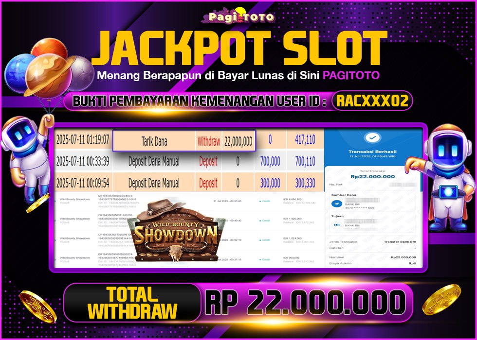 HAPPY JACKPOT MEMBER PAGITOTO SLOT WILD BOUNTY SHOWDOWN Rp 22.000.000-, - LUNAS