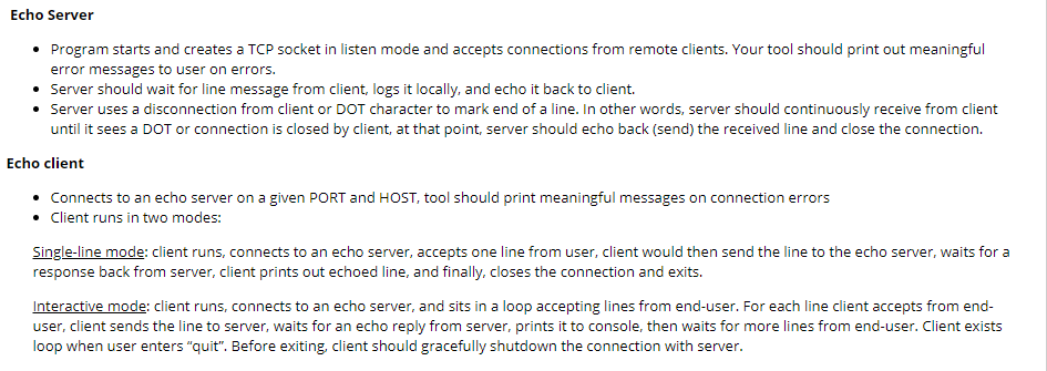 Solved: Echo Server Program Starts Creates Tcp Socket List