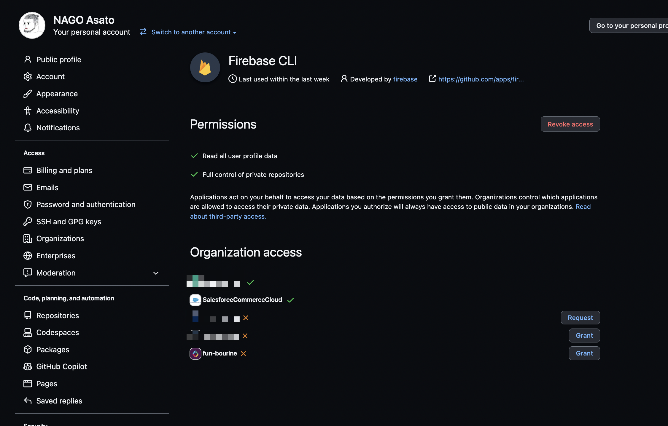 GitHub Organization Access