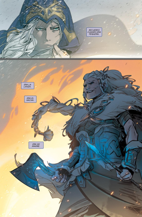 Ashe será la primera protagonista de la saga de cómics entre Marvel y Riot Games. Fuente: https://universe.leagueoflegends.com/es_ES/comic/ashewarmother/issue-1/4/ Ashe será la primera protagonista de la saga de cómics entre Marvel y Riot Games. Fuente: https://universe.leagueoflegends.com/es_ES/comic/ashewarmother/issue-1/4/
