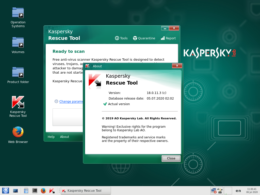 ip kaspersky rescue disk update server