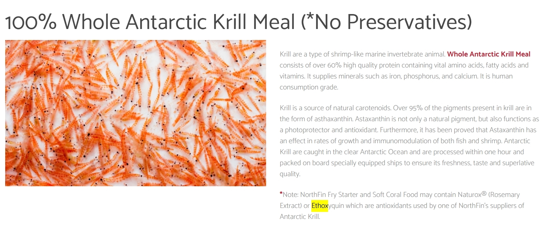 Are Northfin food ethoxyquinfree now?