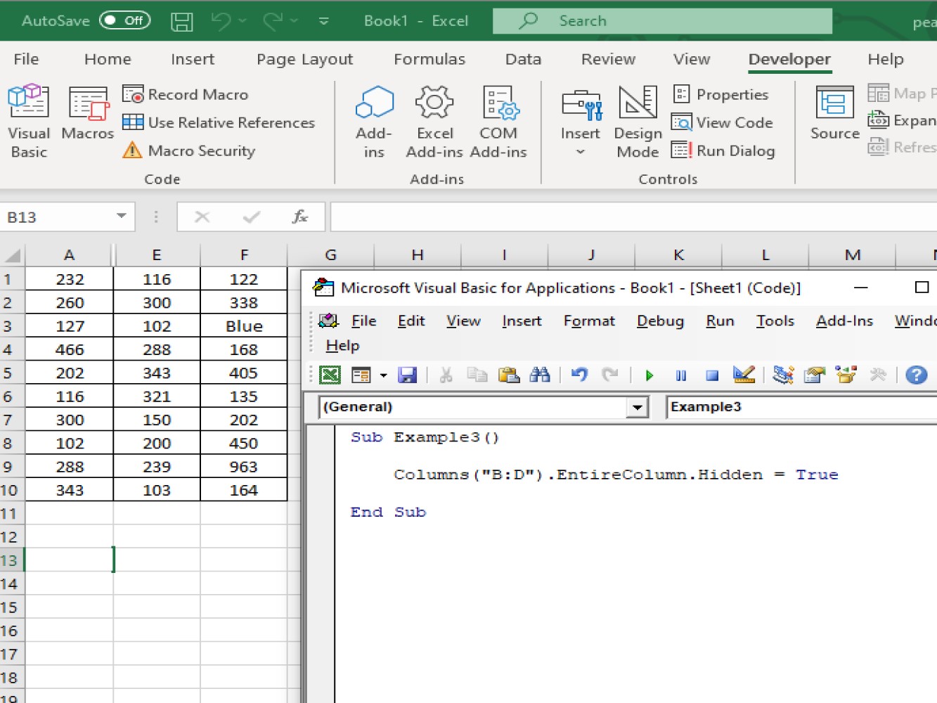 hide-multiple-blank-columns-at-once-in-excel-using-vba-youtube