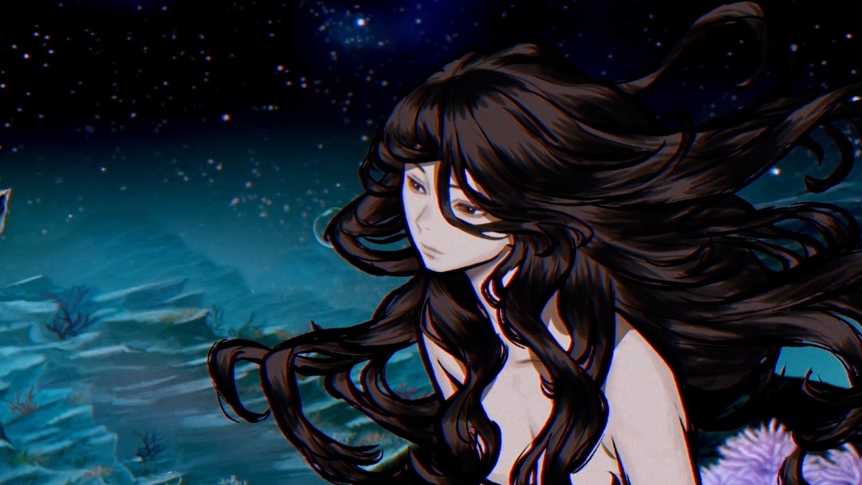 A siren looking longingly