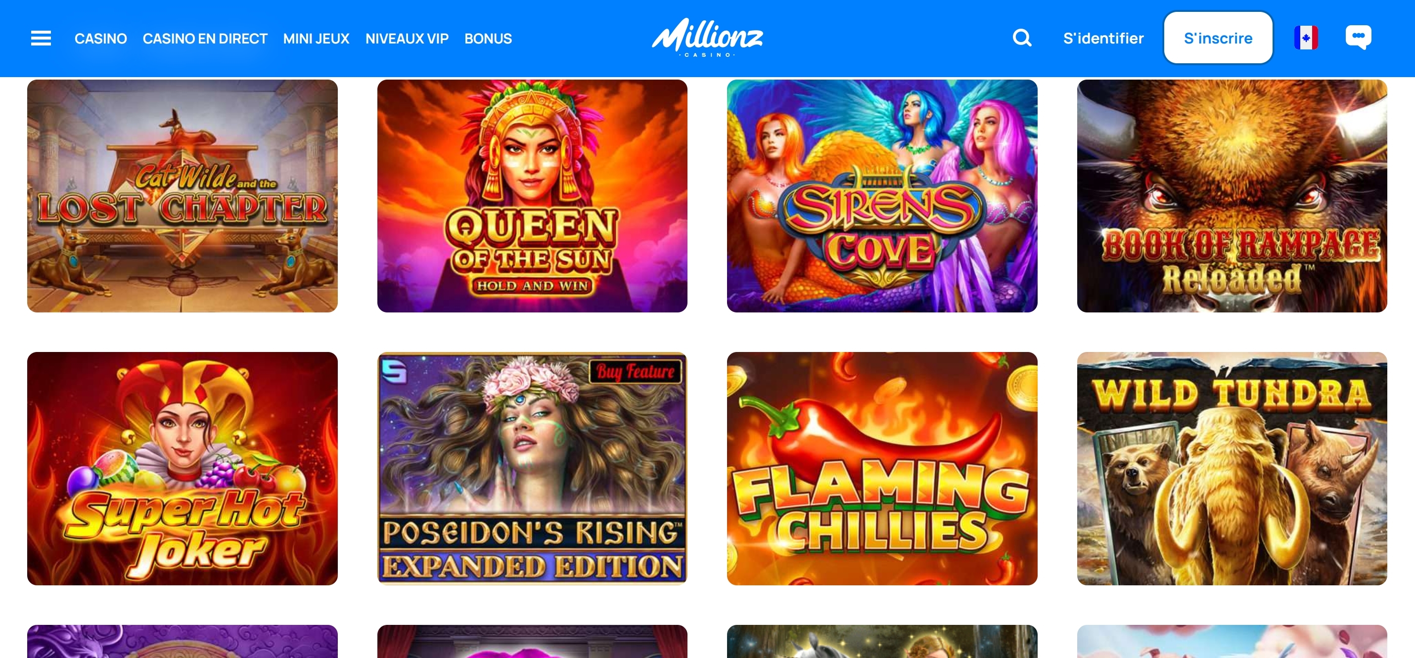 Il y a plus de 6500 jeux de machines à sous auxquels vous pouvez jouer au Casino Millionz