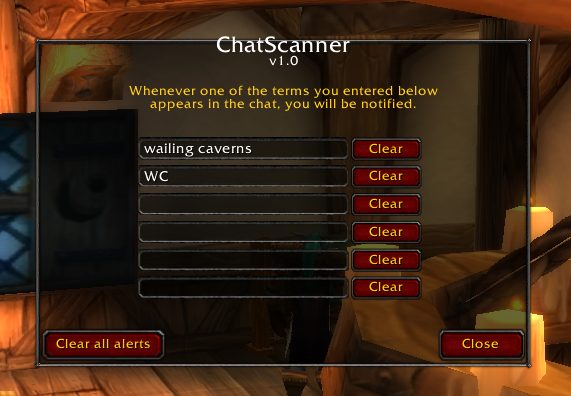 Wow chat addon