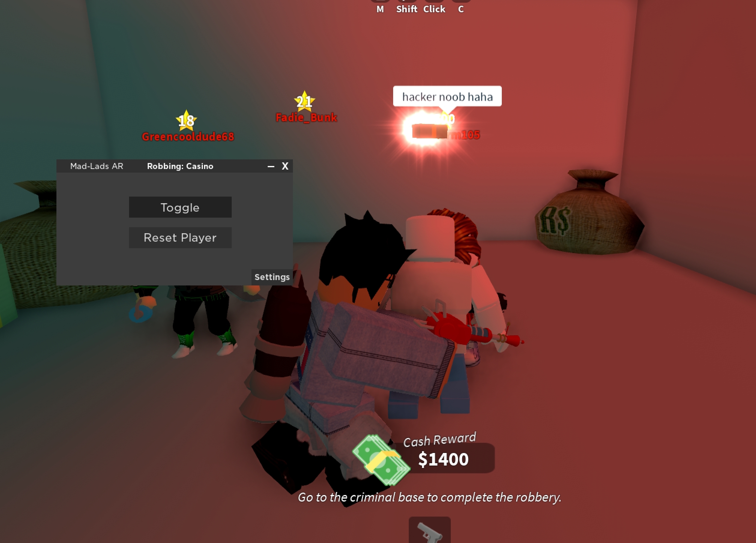 Mad Lads Ar Mad City Auto Farm 1m In 2 Hours Auto Start And Vip Settings - roblox mad city server vip