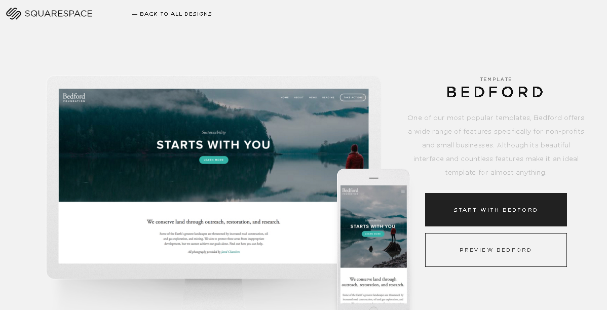 Squarespace Bedford Template For Business