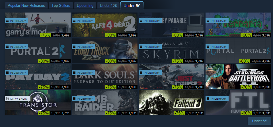 How to find new games on Steam