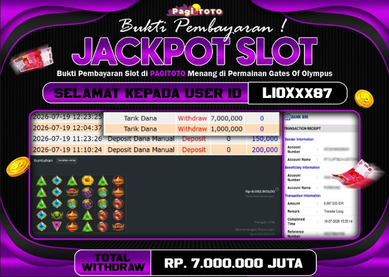 HAPPY JACKPOT MEMBER PAGITOTO SLOT GATES OF OLYMPUS 1000 Rp 7.000.000-, - LUNAS