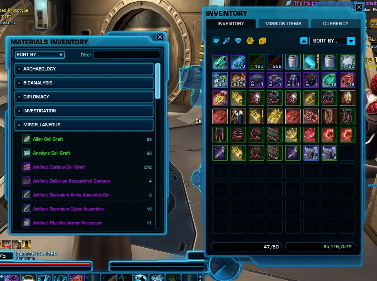 Materials Inventory - General Discussion - SWTOR | Forums