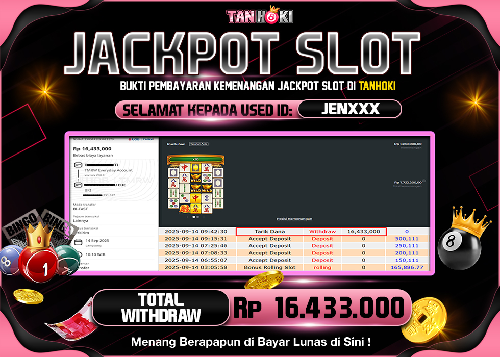 TANHOKI JACKPOT SLOT MAHJONG WINS 2 Rp.16.433.000,- LUNAS