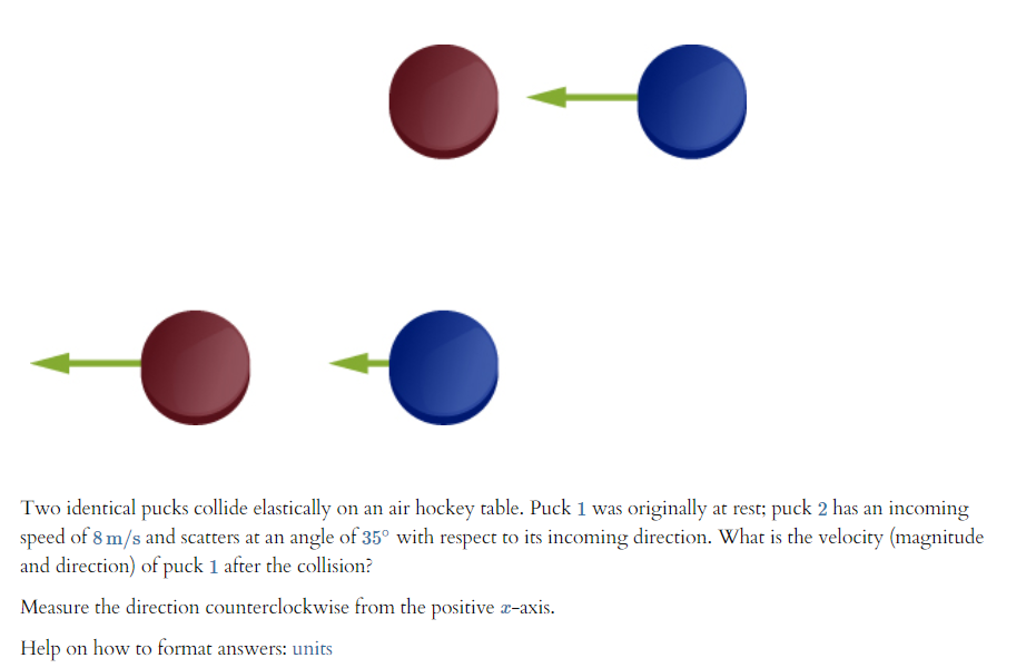 Solved Two identical pucks collide elastically on an air