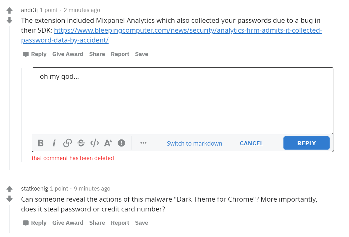Stylish extension for chrome offers a global dark theme and looks really  good for PMso whats the security catch? : r/ProtonMail