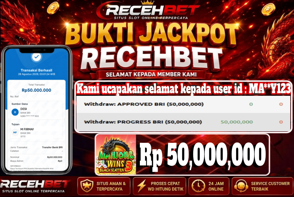 🏆 Terbukti Jackpot Mahjong Wins 3 Black Scatter Rp 50,000,000-, Di RECEHBET 🏆