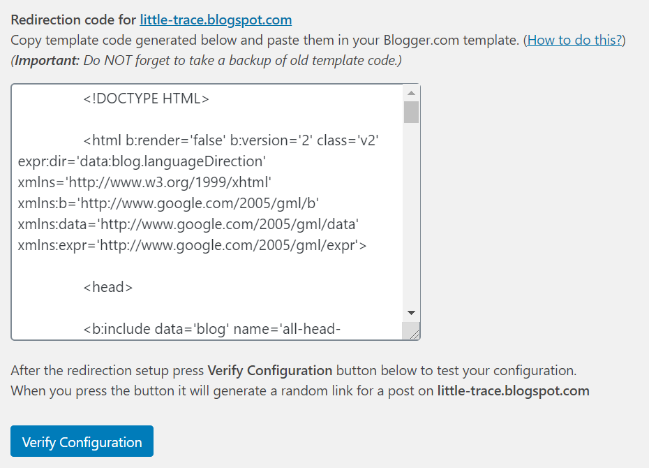 kode redirection blogger ke wordpress