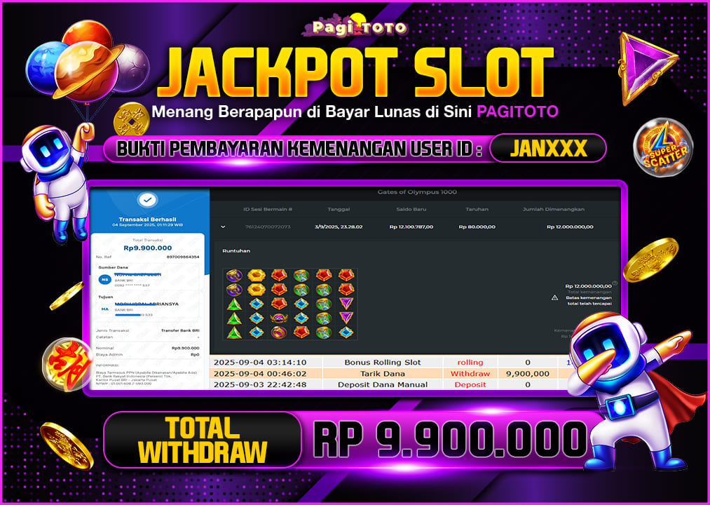 HAPPY JACKPOT MEMBER PAGITOTO GATES OF OLYMPUS 1000 Rp 9.900.000-, - LUNAS