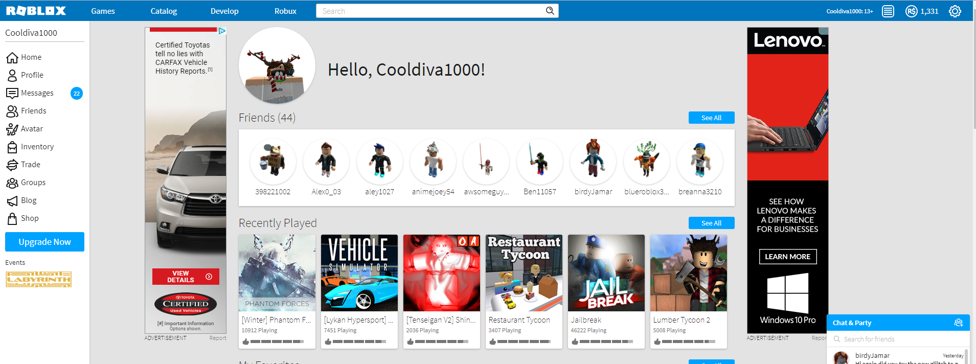 Selling Roblox female account