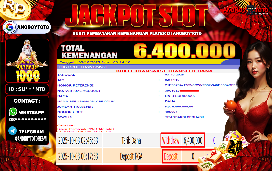 ANOBOYTOTO di Gates Of Olympus 1000 RP.6.400.000 LUNAS