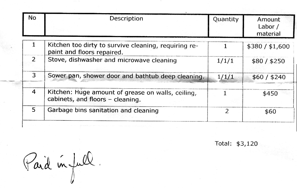Can landlord charge for carpet cleaning california
