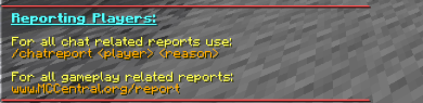 How To Report | Minecraft Central | #1 Minecraft Server