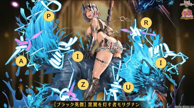 ズリニキ参上！モリグナンのイラストに「ズリンチコード」発見！結び目の暗号解読が始まるの参考画像 - わんにゃんランド - アイギス攻略まとめ