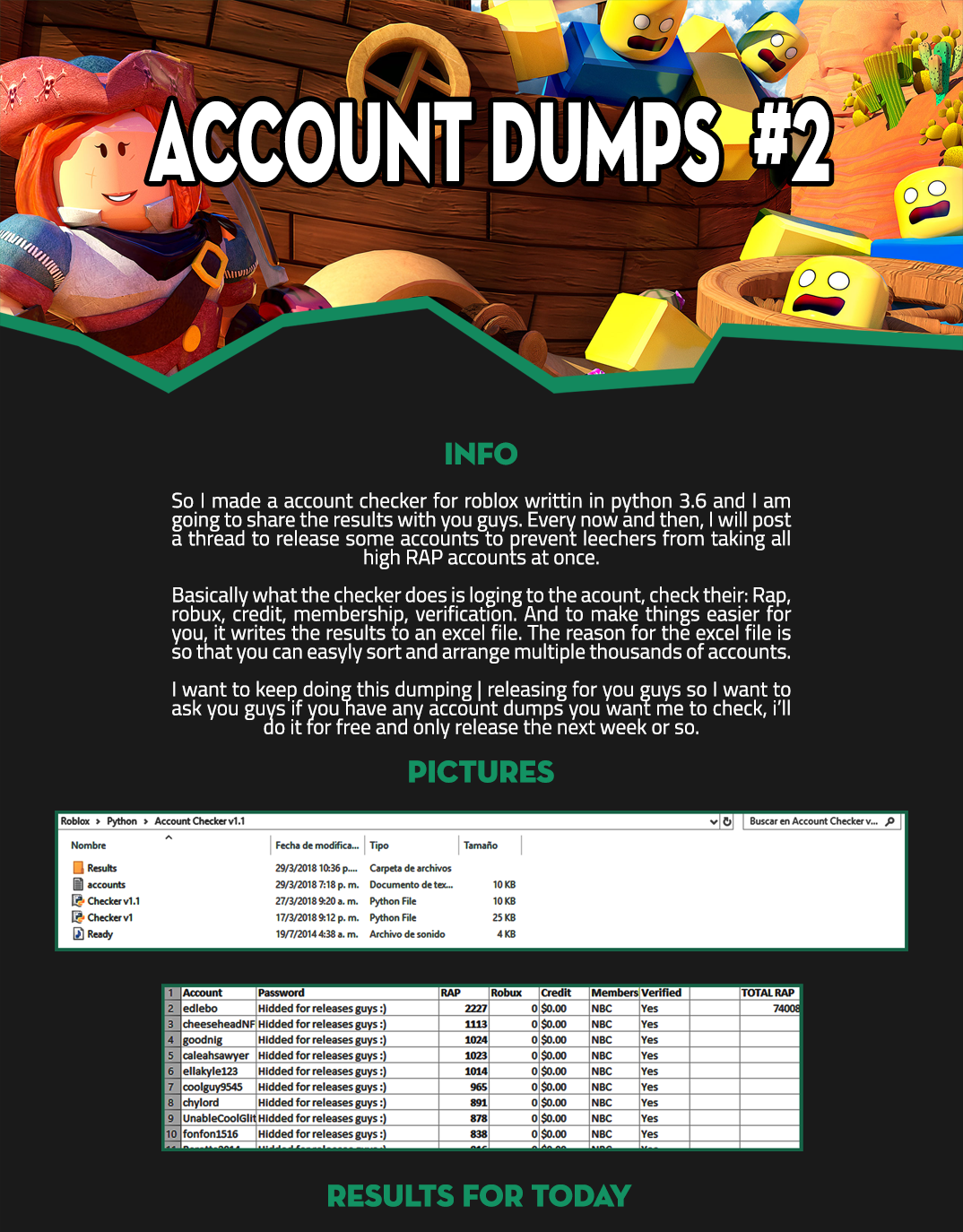 Roblox Account Dump 2 - 