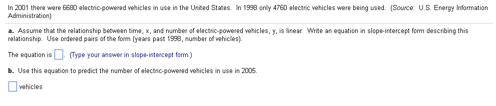 Solved In 2001 there were 6680 electric-powered vehicles in | Chegg.com