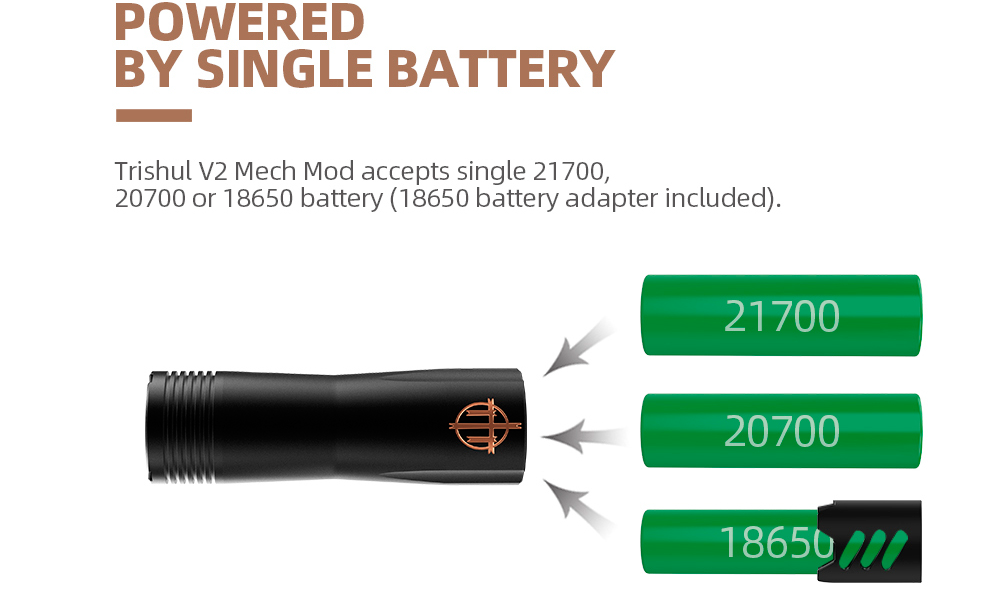 Baterías compatibles de Hellvape Trishul V2 Mech Mod: