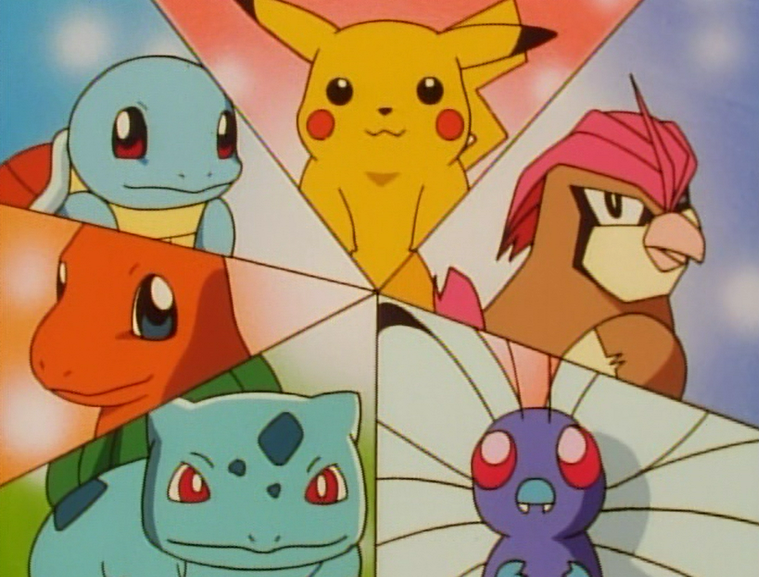 A Equipe de Ash em Kanto