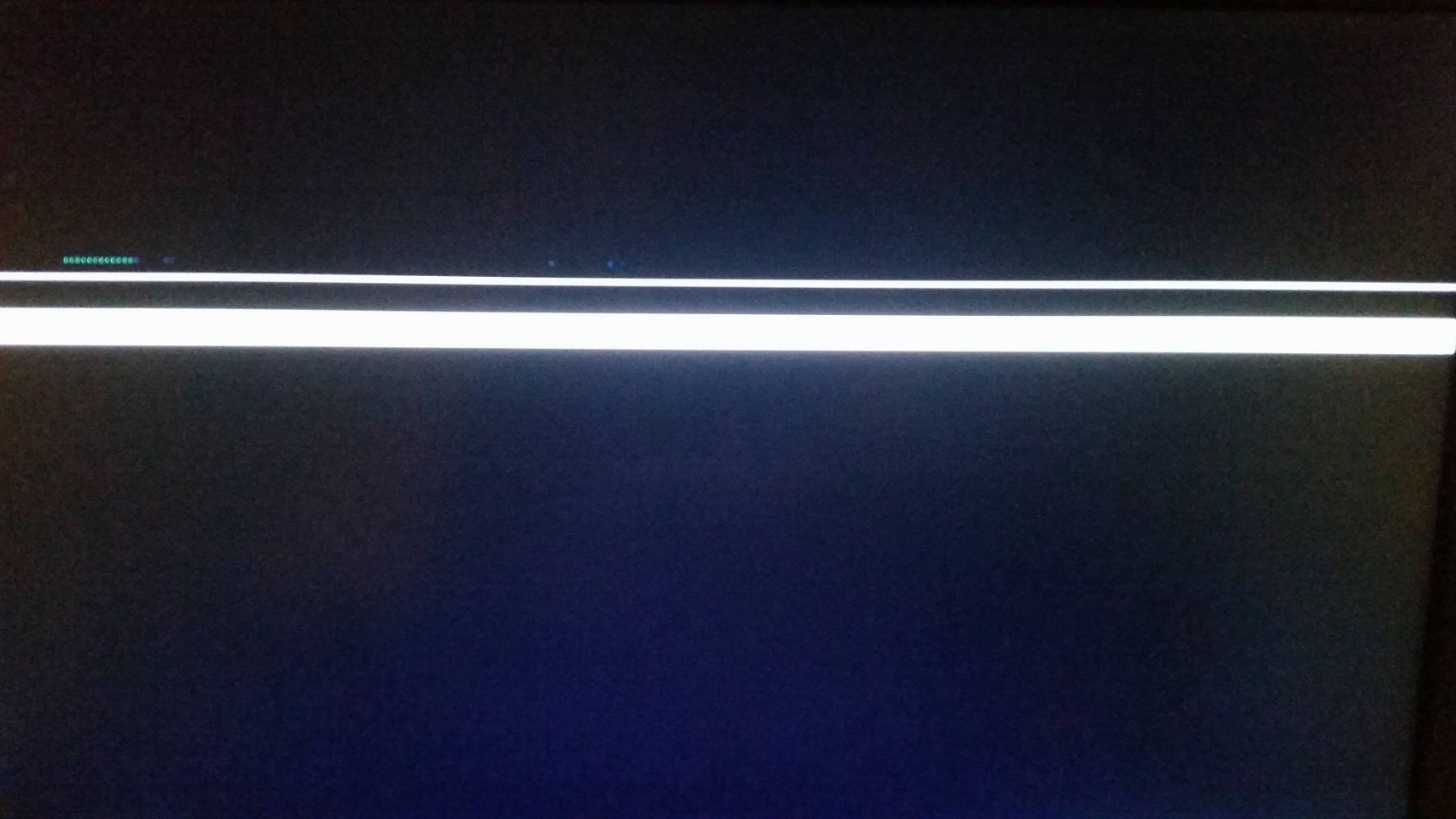 white lines display screen