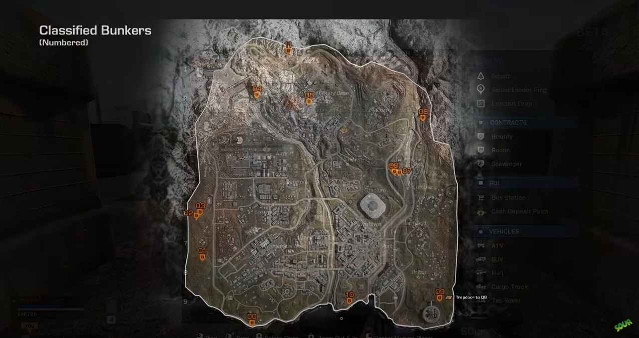 Map Of All The Bunkers In Warzone Warzone Easter Egg Reveals New Details About Locked Bunkers On The Map -  Dexerto