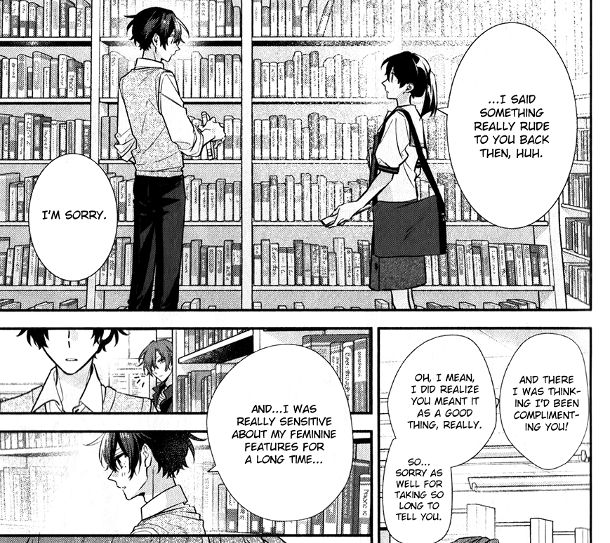 Miyano's middle school crush apologizing for making a comment about his face Miyano's middle school crush apologizing for making a comment about his face