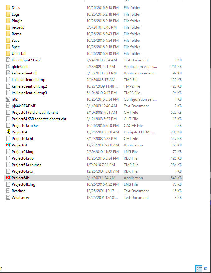 project 64 save files location