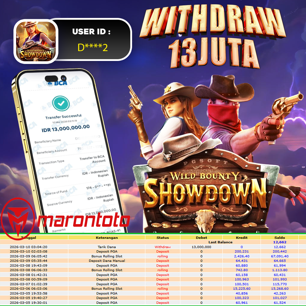 BUKTI JEPE SLOT GACOR DI WILD BOUNTY SHOW DOWN  - PGSOFT 