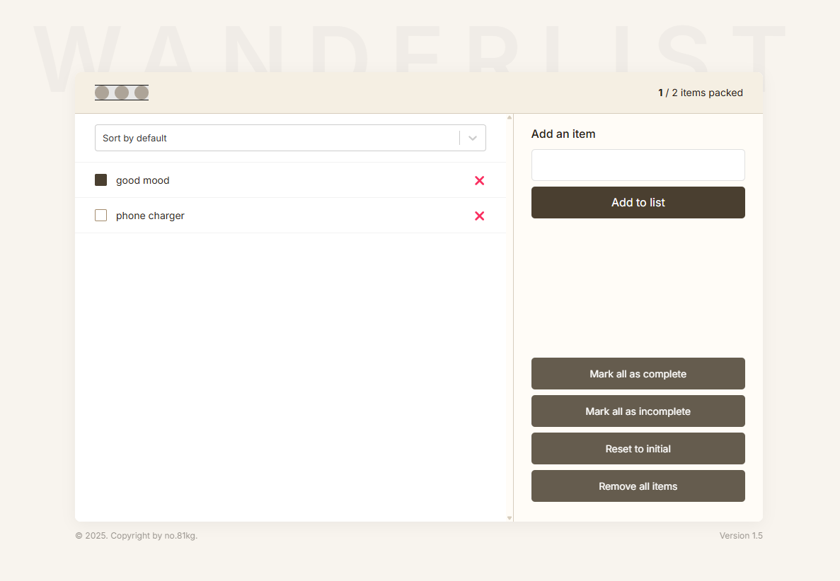 Wanderlist Screenshot