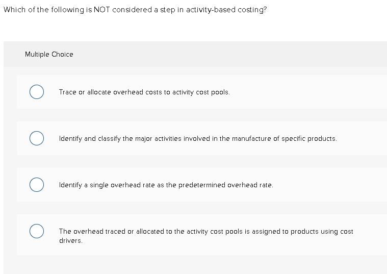 Solved Which of the following is NOT considered a step in