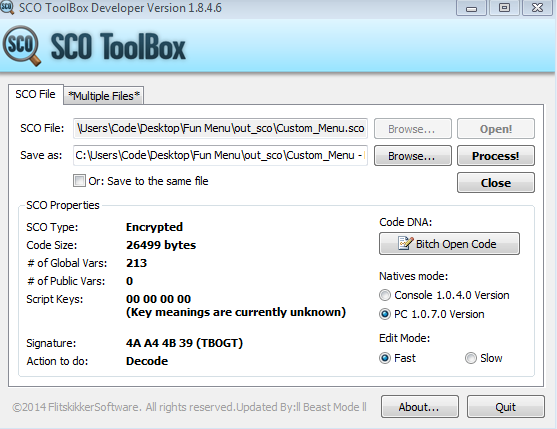 [IV/EFLC|REL] SCO ToolBox Developer Version 1.8.4.6 4f09a8f3f6b28e476e61c0d8ff997cc2