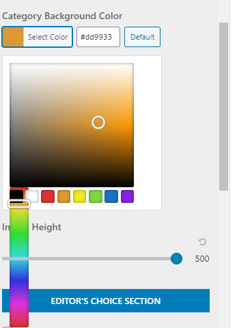 kirki error color field