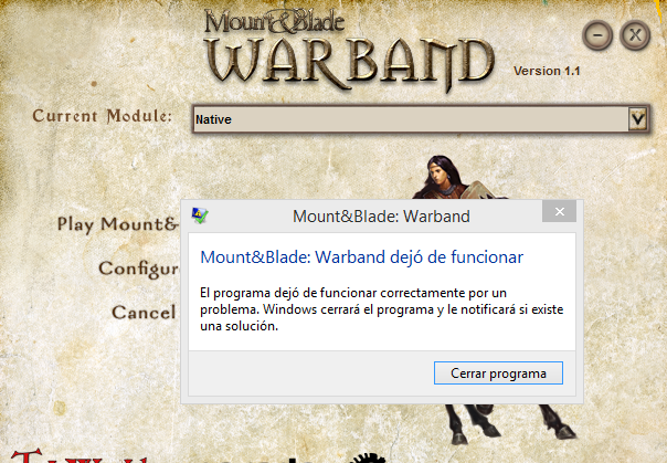 Mount&Blade: Warband dejó de funcionar. 50926863f2f40d05dc4edc7783dc31dc