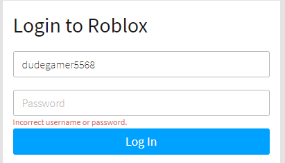 Dasari Scammer Report - roblox incorrect username or password