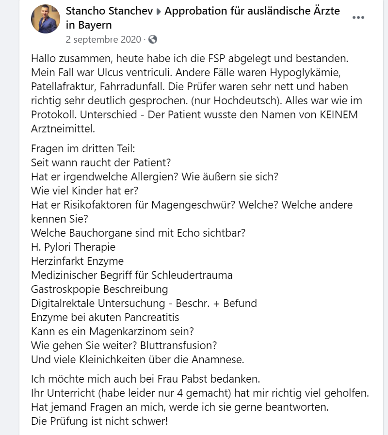 Fachsprachprüfung Fälle :  Ulcus Ventriculi