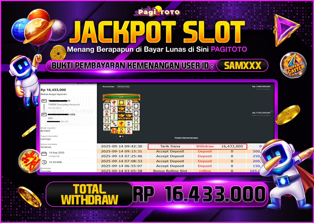 HAPPY JACKPOT MEMBER PAGITOTO Mahjong Wins 2 Rp16.433.000-, - LUNAS