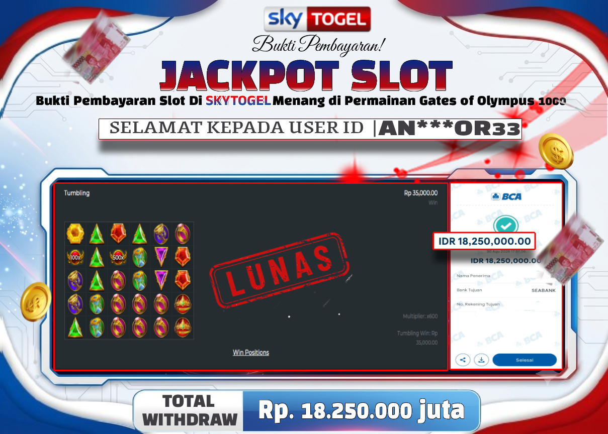 🏆 BUKTI   KEMENANGAN   Gates of Olympus 1000  MEMBER   SKYTOGEL🏆