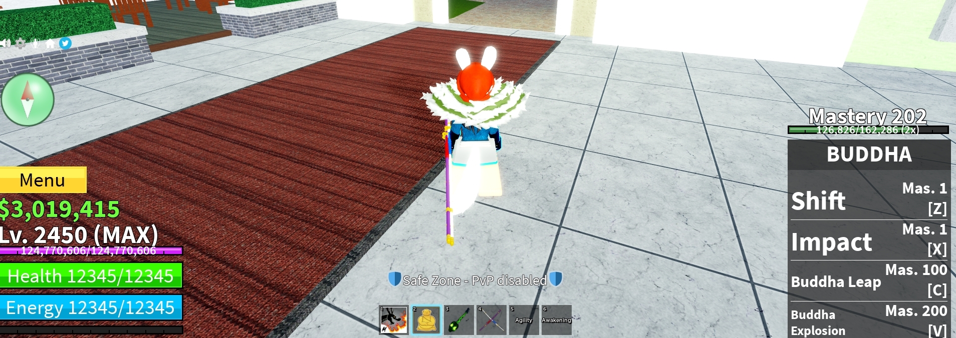 Blox Fruit Account Lv:2450Max  Cyborg race Awakeining Tier1